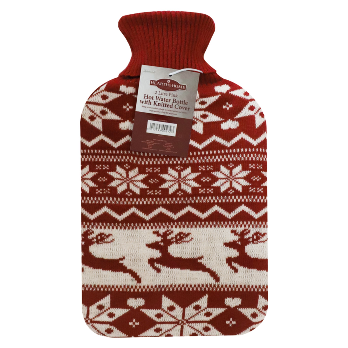 Hot Water Bottle With Winter Design Cover - 2L