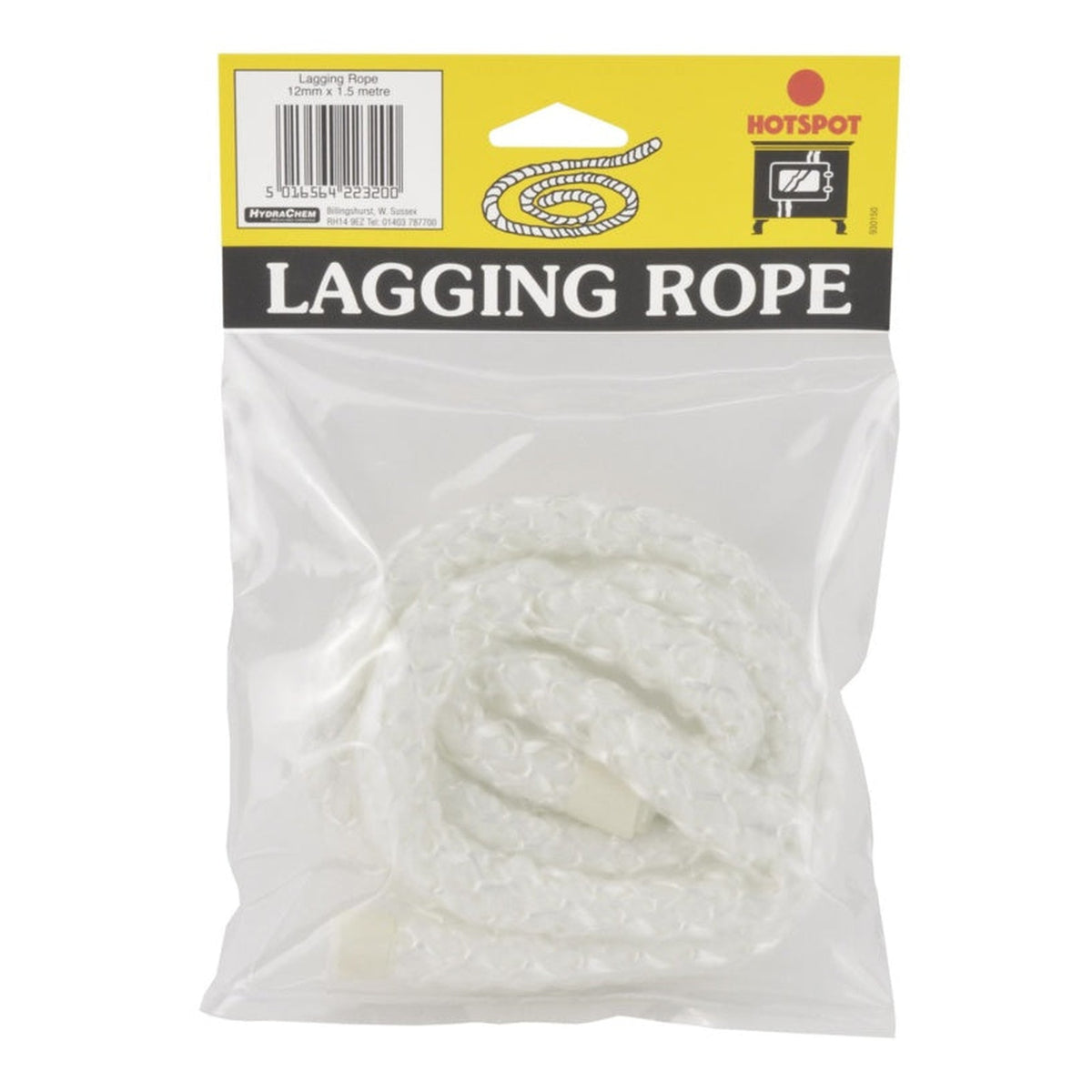 Hotspot woven glass fibre lagging rope 12mm x 2m