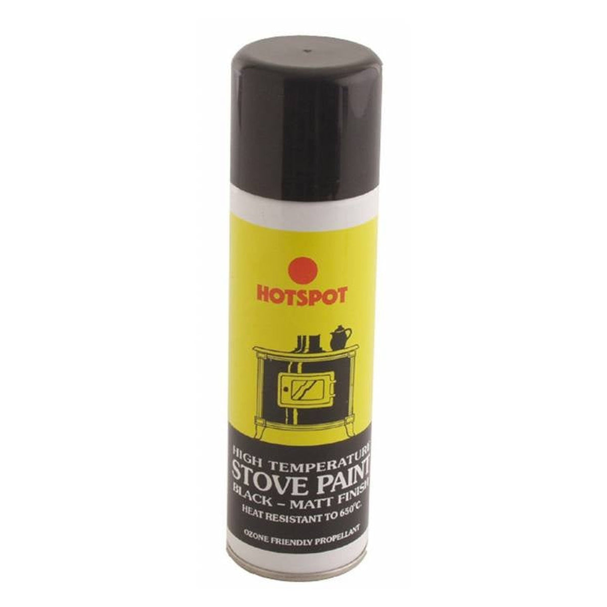 Hotspot black matt high temperature stove paint 250ml