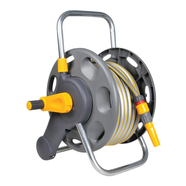 Hozelock 2 in 1 assembled hose reel with 25m hose