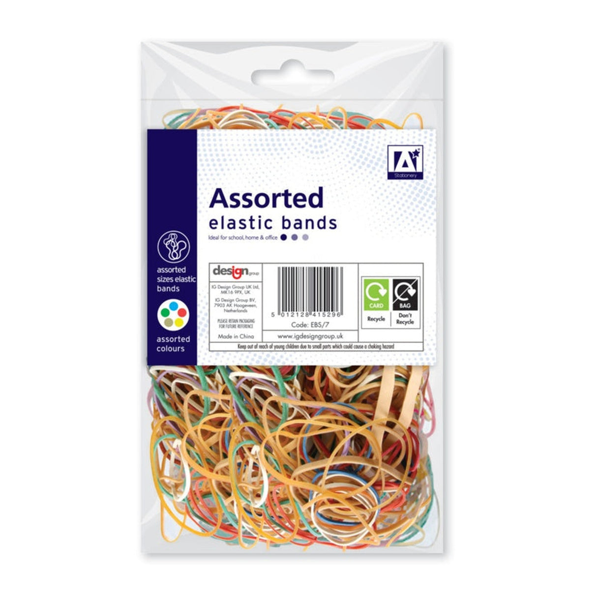 I G Design elastic bands 60g bag