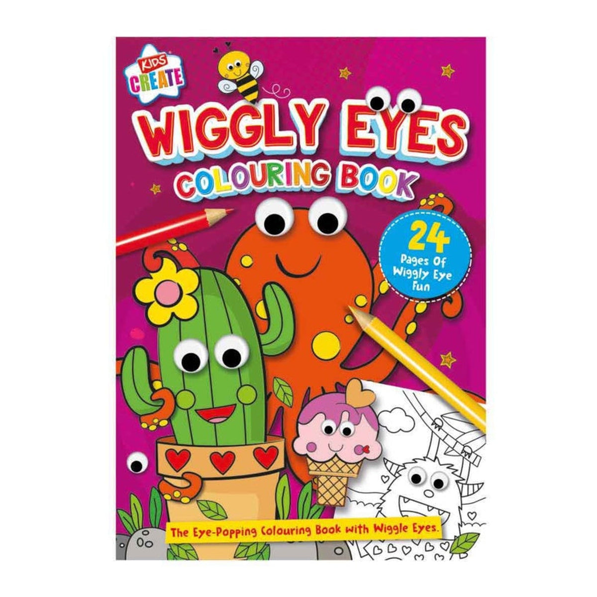 I G Design 24 page wiggly eye colouring book