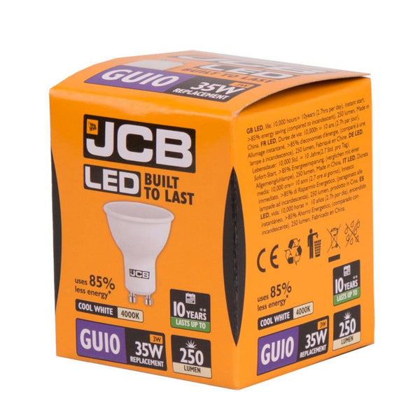 JCB LED GU10 bulb 3W 250 lumen 4000K
