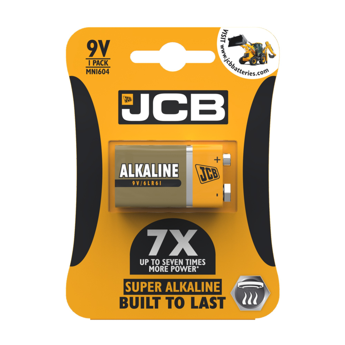 JCB Super Alkaline 9V LR22 battery