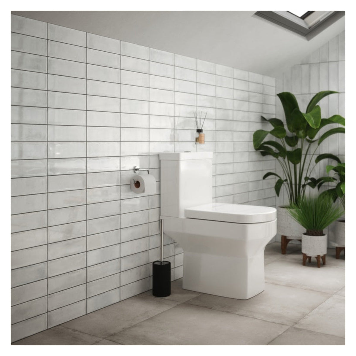 Johnson Tiles Melrose Stone gloss wall tile 245 x 75mm, view 3