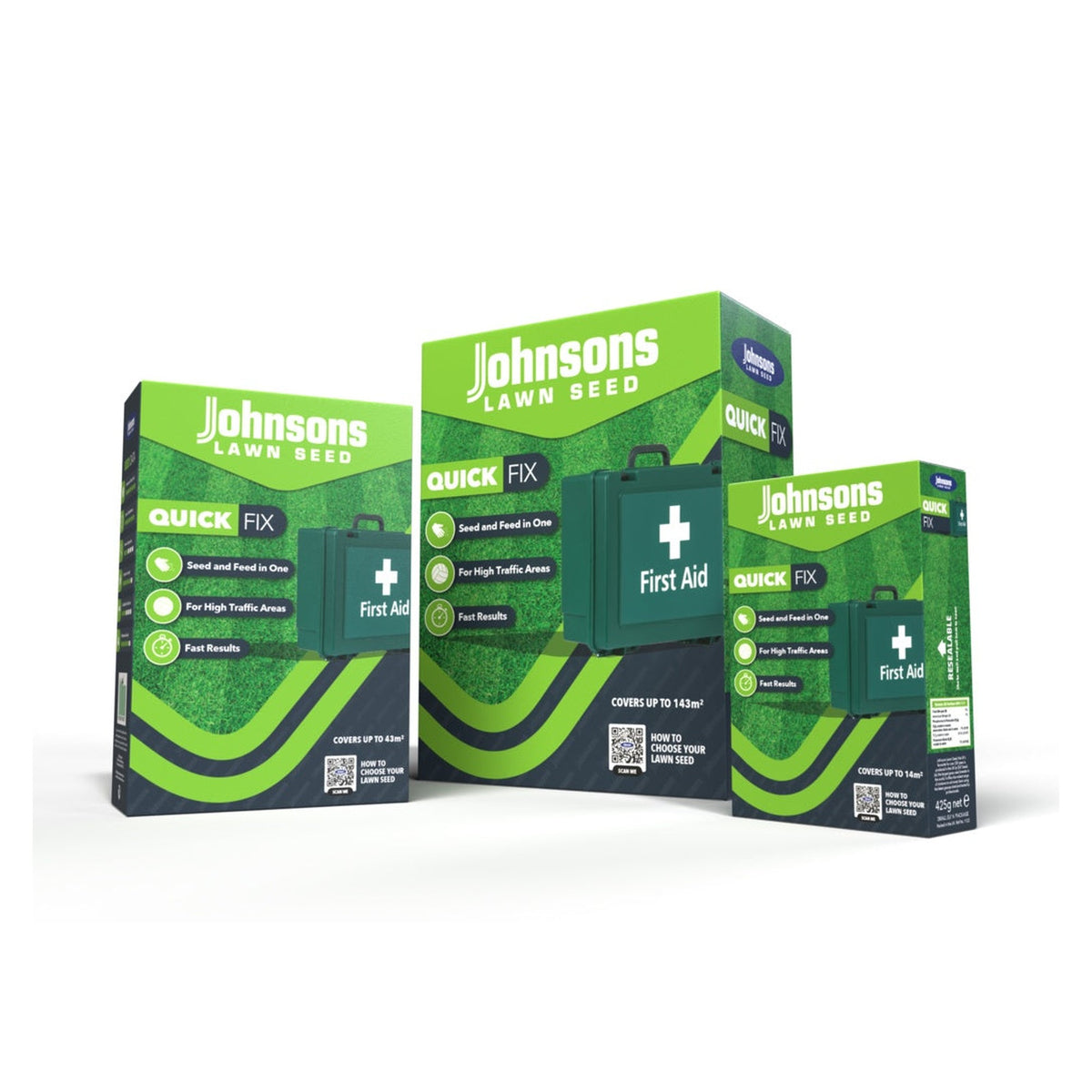 Johnsons Quick Fix lawn seed with Growmore 425g