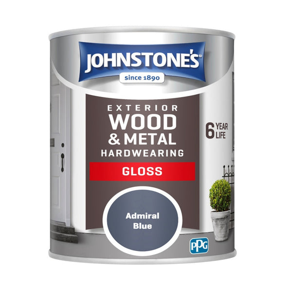Johnstone's Exterior Hardwearing Gloss Admiral Blue 750ml