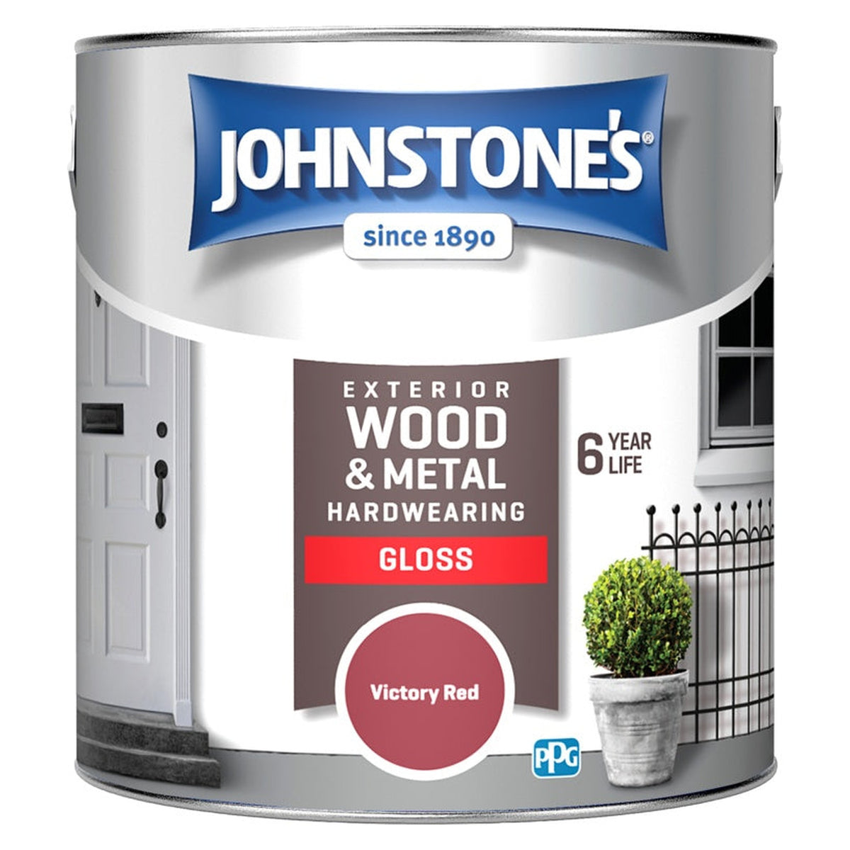Johnstone's Exterior Hardwearing Gloss Victory Red 2.5L