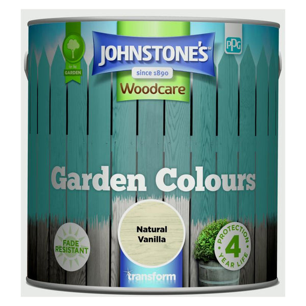 Johnstone's Garden Colours 2.5L tin in Natural Vanilla