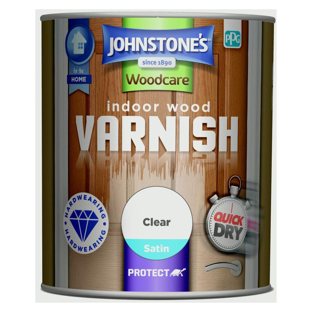 Johnstone's Indoor Wood Varnish Clear Satin 750ml tin