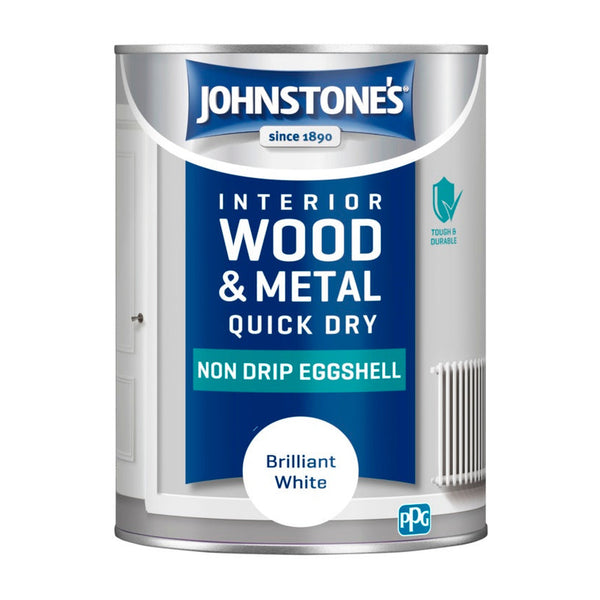 Johnstone's Non Drip Eggshell Brilliant White 1.25L tin