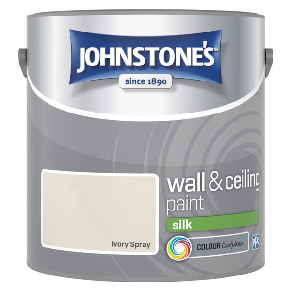 Johnstone's Wall & Ceiling Silk 2.5L tin in Ivory Spray