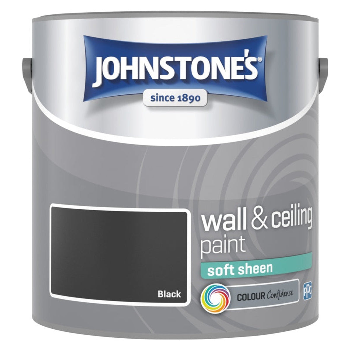 Johnstone's Wall & Ceiling Soft Sheen 2.5L tin in Black