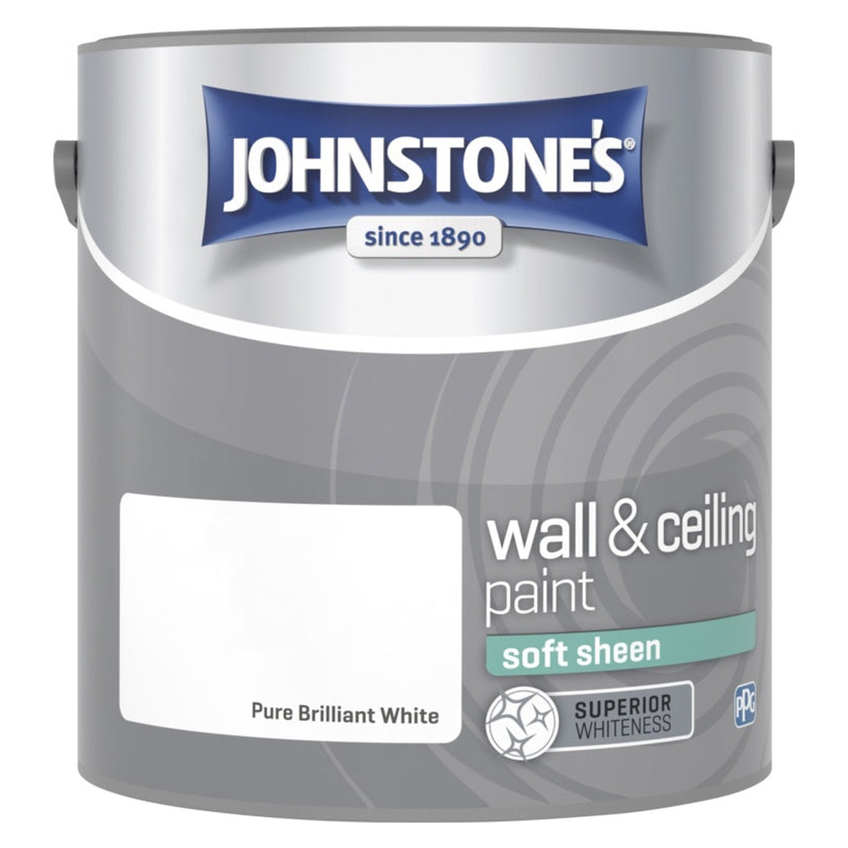 Johnstone's Wall & Ceiling Soft Sheen 2.5L tin in Brilliant White