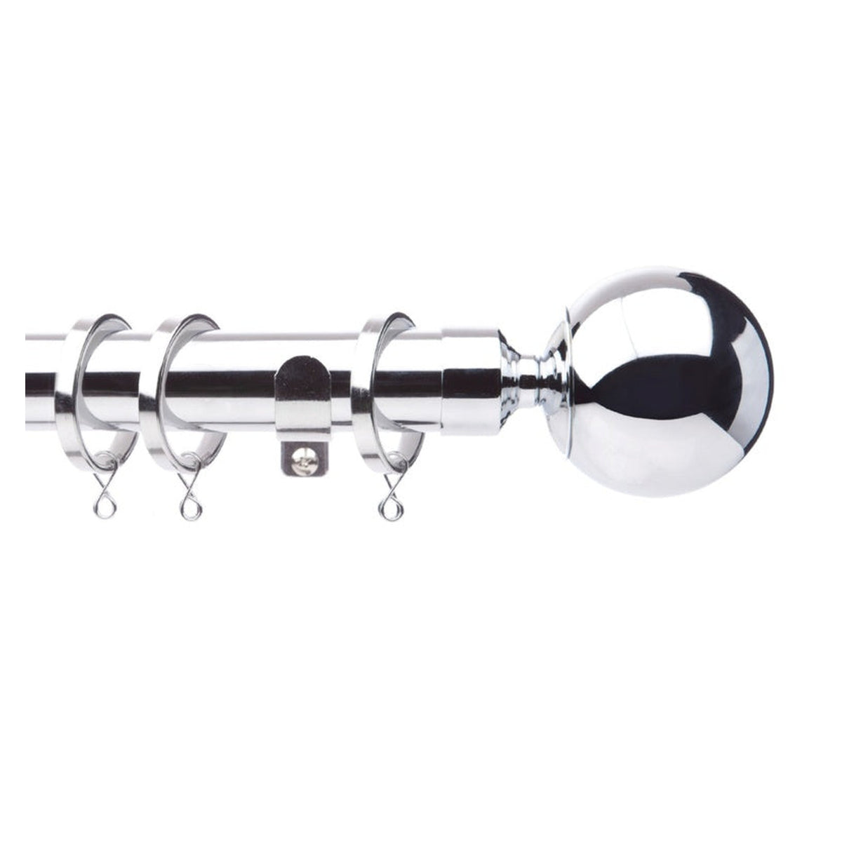 Jones Interiors Cosmos chrome curtain pole kit, view 2