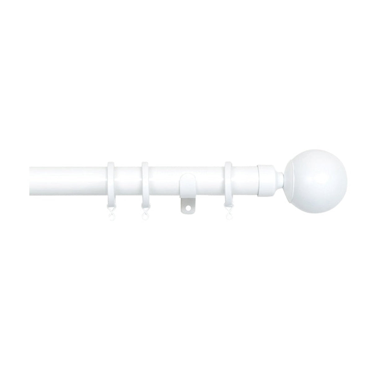 Jones Interiors Cosmos 28mm white metal curtain pole kit