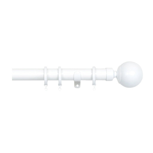 Jones Interiors Cosmos white 28mm curtain pole kit 240cm