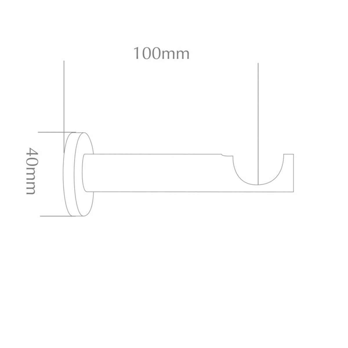 Jones Interiors Cosmos black barrel curtain pole brackets, view 2
