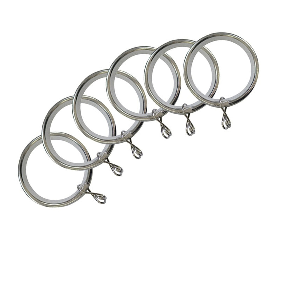 Pack of 6 Jones Interiors Cosmos chrome rings