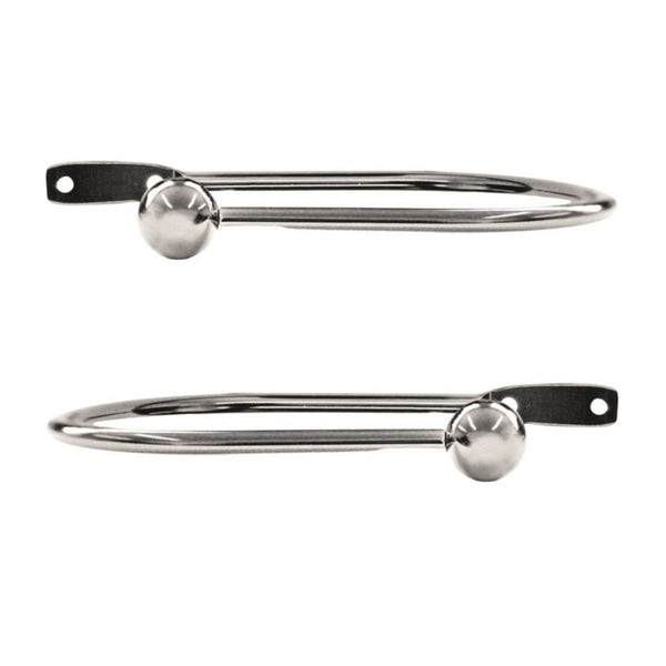 Jones Interiors Cosmos chrome metal curtain holdback