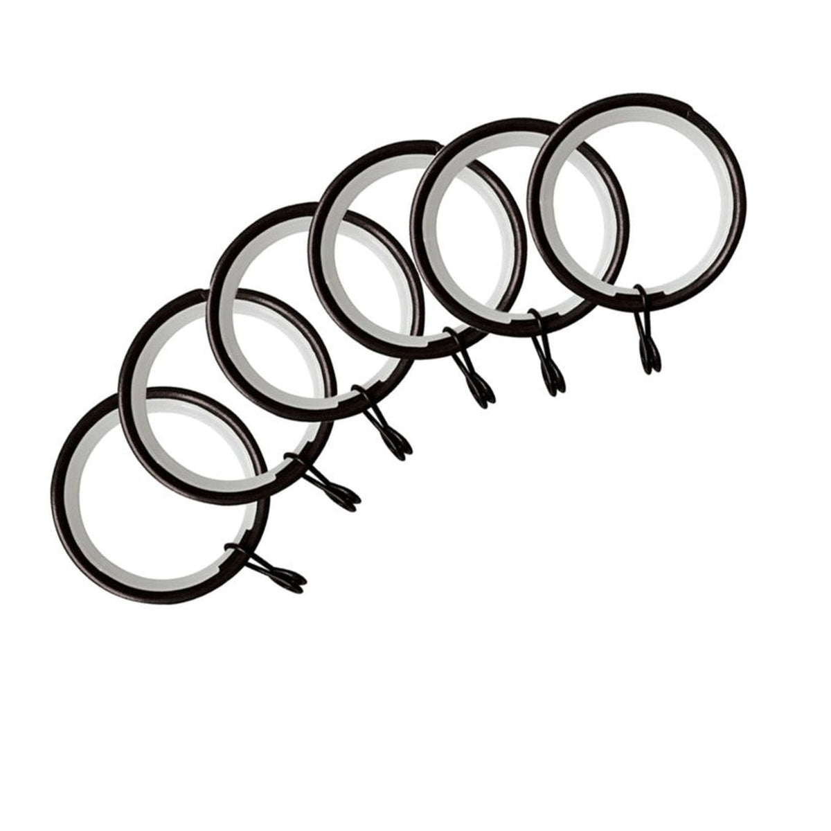 Jones Interiors Cosmos black metal curtain rings pack of 6