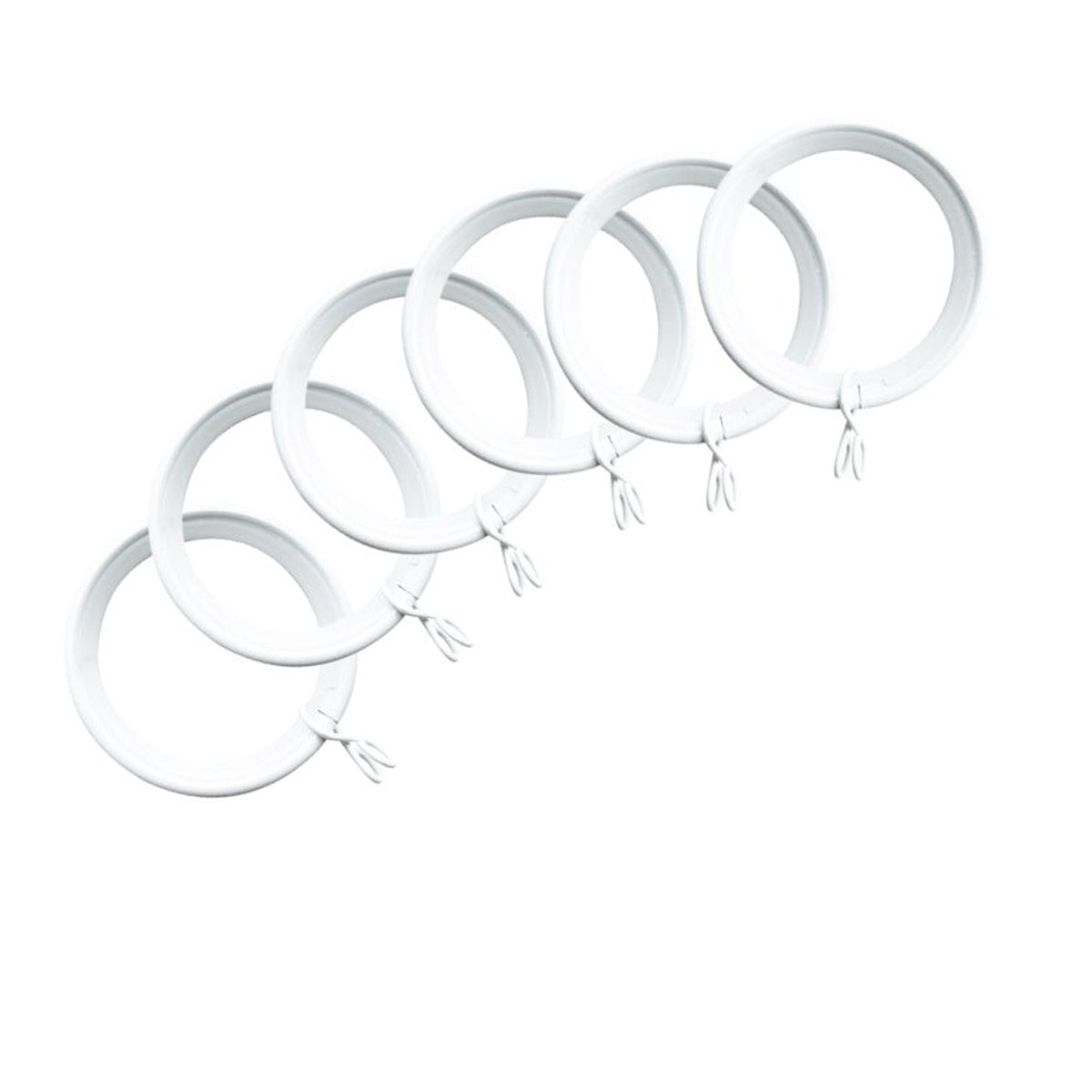 Jones Interiors Cosmos white metal curtain rings, pack of 6