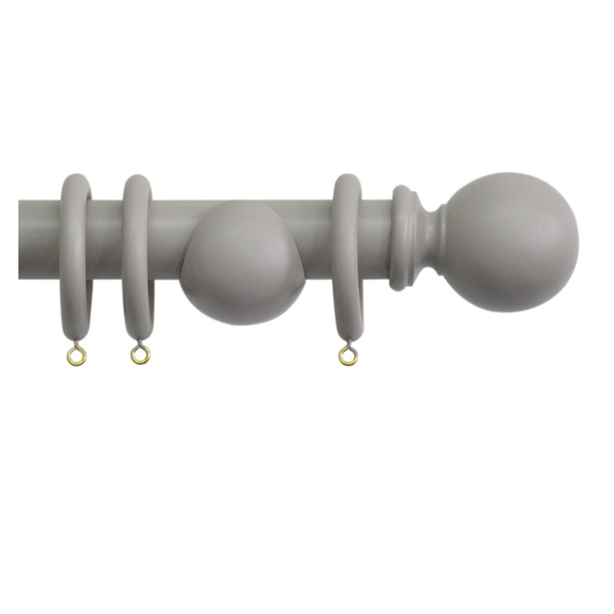Jones Interiors Shore 35mm wood curtain pole kit in Clay 180cm, view 2