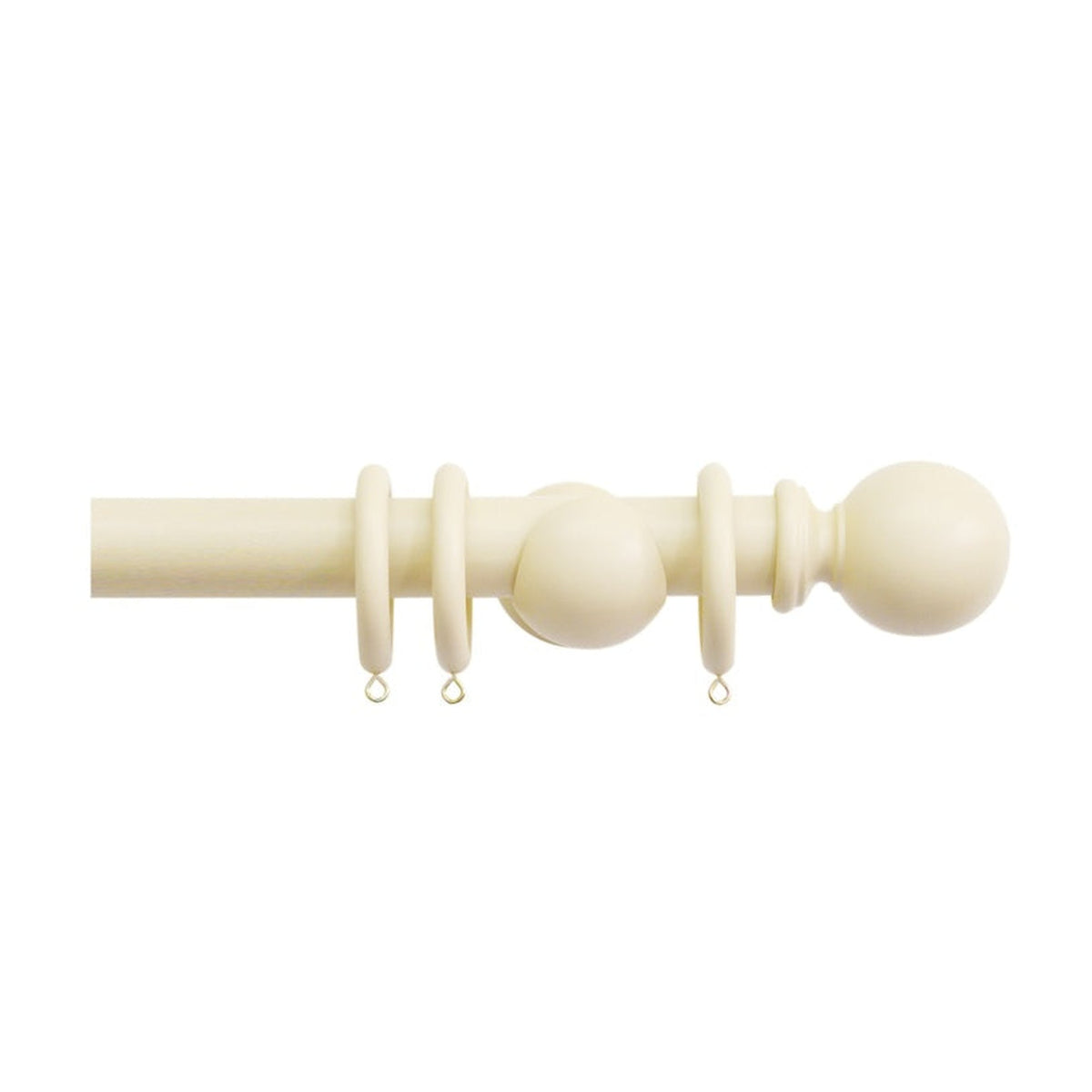 Jones Interiors Shore 35mm wood curtain pole kit in Ghost 150cm, view 2