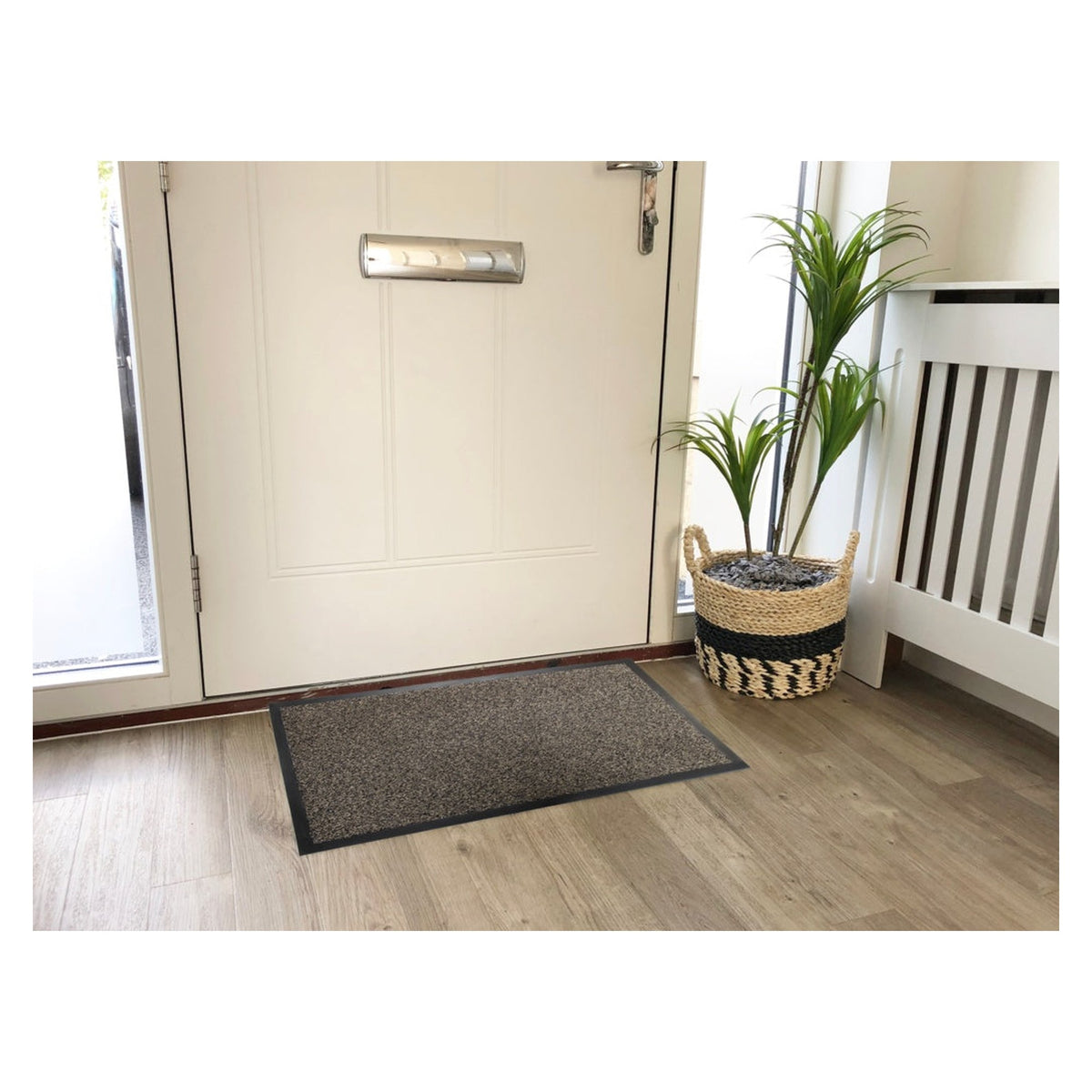 JVL Dirt Guard cotton barrier doormat 50 x 75cm in dark brown