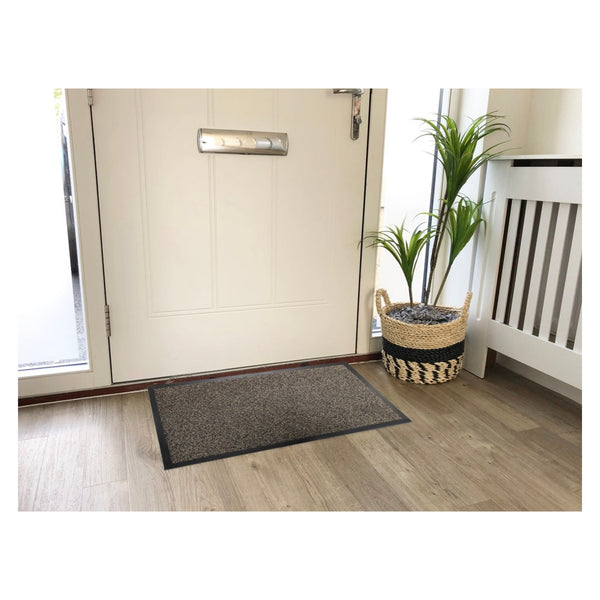 JVL Dirt Guard cotton barrier doormat 50 x 75cm in dark brown