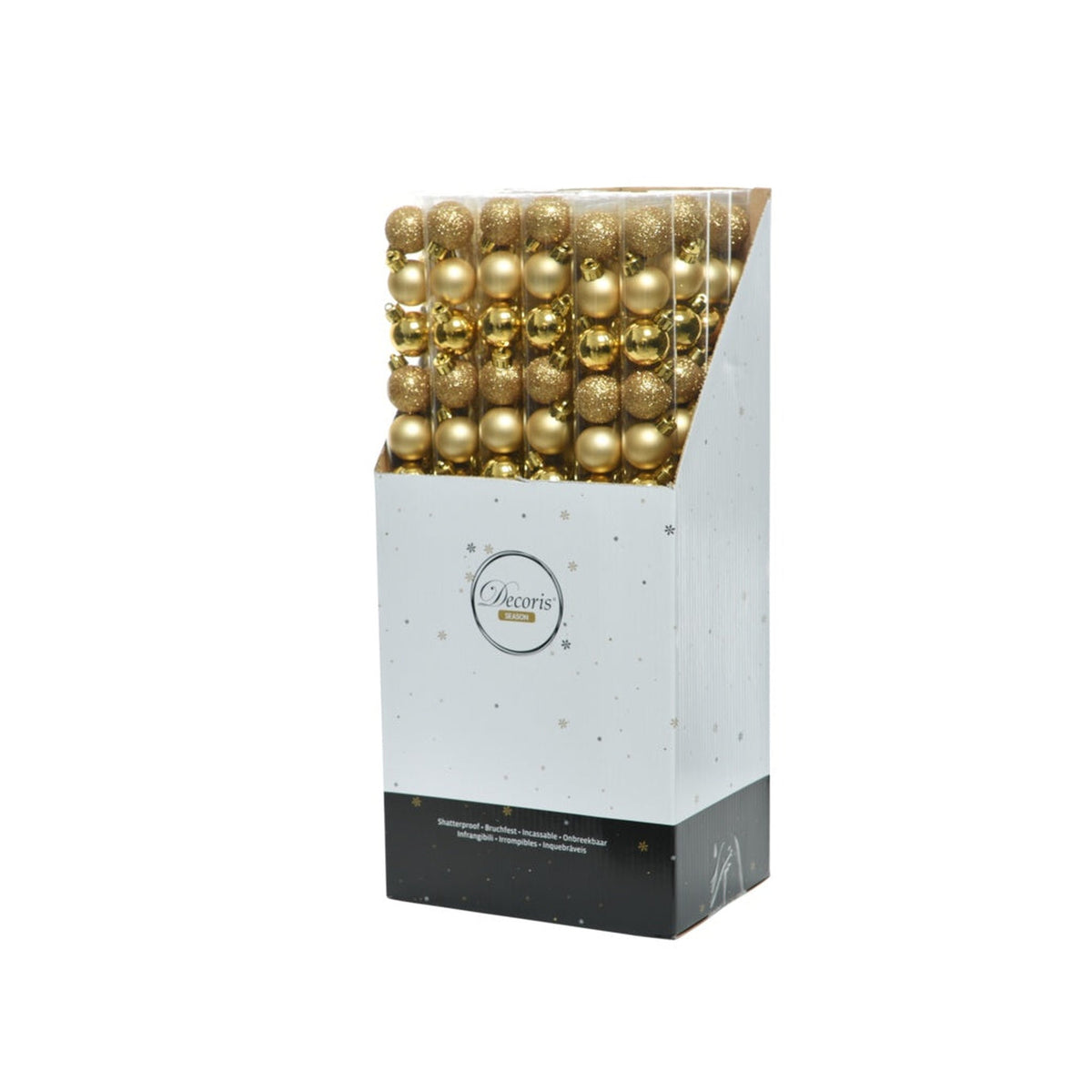 Kaemingk light gold shatterproof baubles, 3cm, view 5