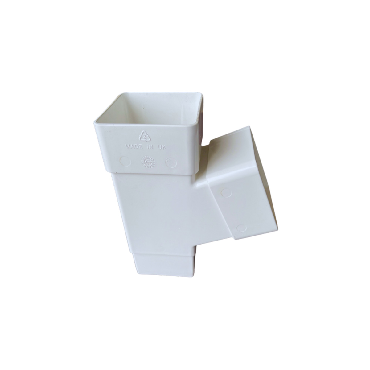 Kayflow white 112.5 degree square branch 65mm