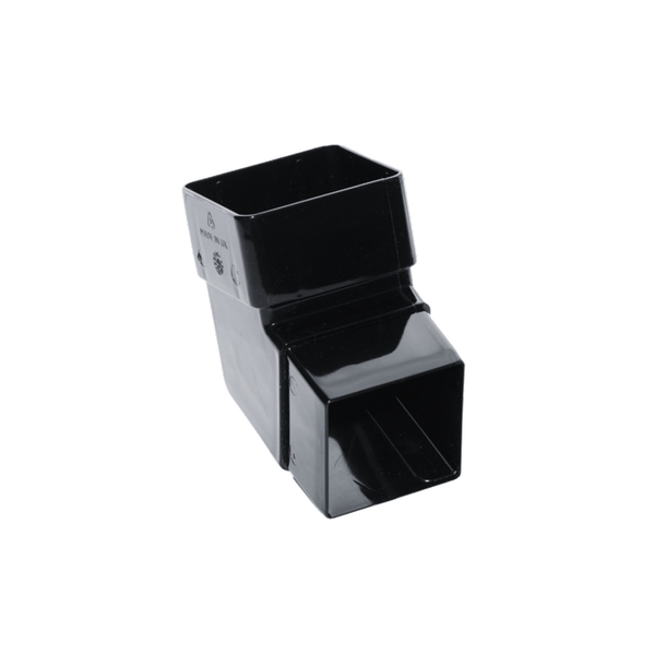Kayflow 65mm black square offset bend 112.5 degree