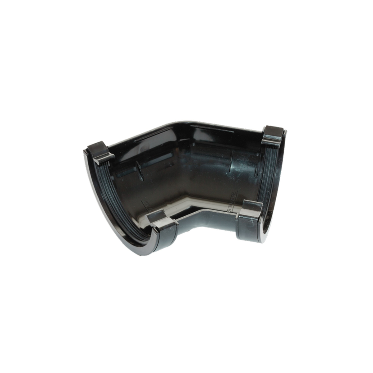 Kayflow black 135 degree round rainwater angle 112mm