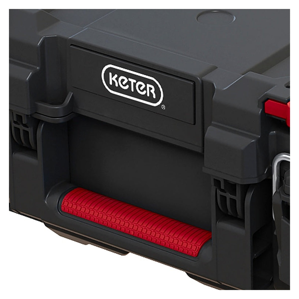Keter Stack N Roll power tool case with metal latches, view 4