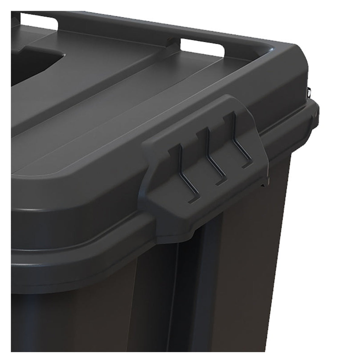 Keter Stack N Roll toolbox with transparent lid, view 6