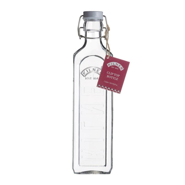 Kilner 1L glass clip top bottle