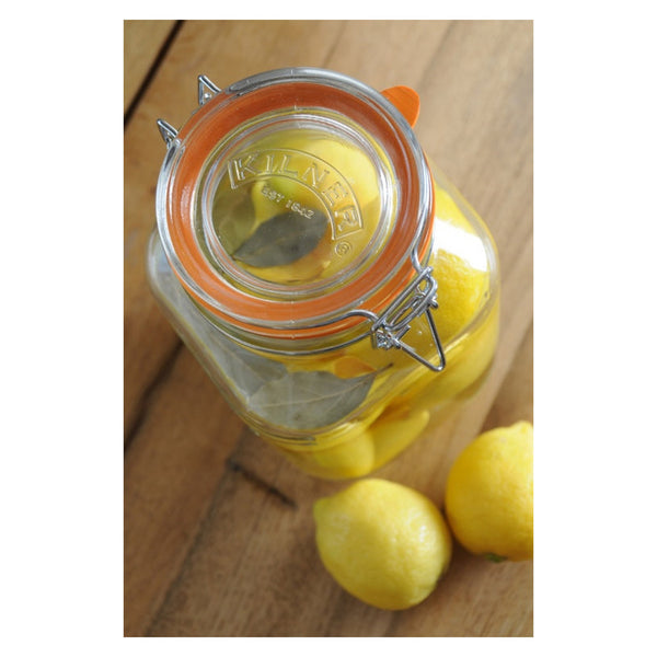 Kilner square clip top glass jar 1.5L