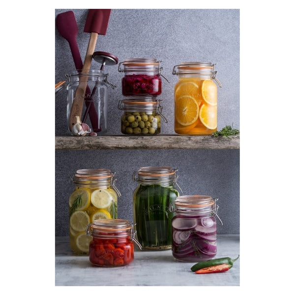 Kilner square clip top glass jar 2 litre