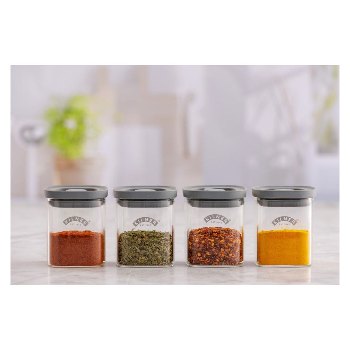 Kilner Fresh Storage 4 piece spice jar set