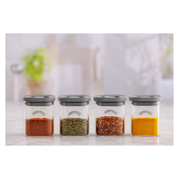 Kilner Fresh Storage 4 piece spice jar set