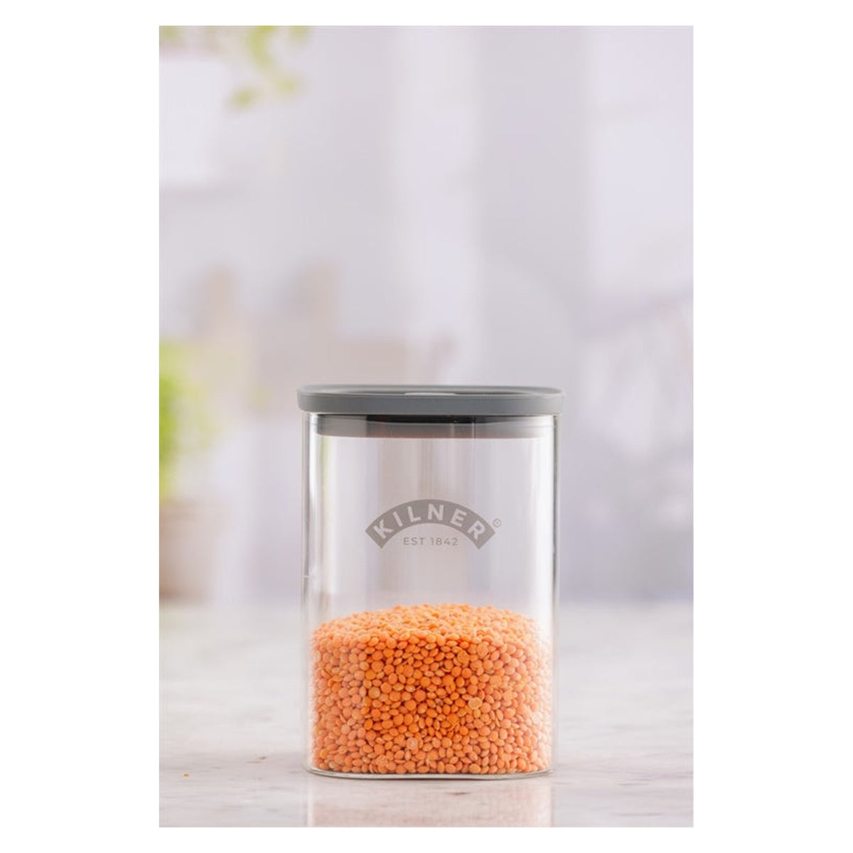 Kilner Fresh Storage square glass jar 1L, view 3