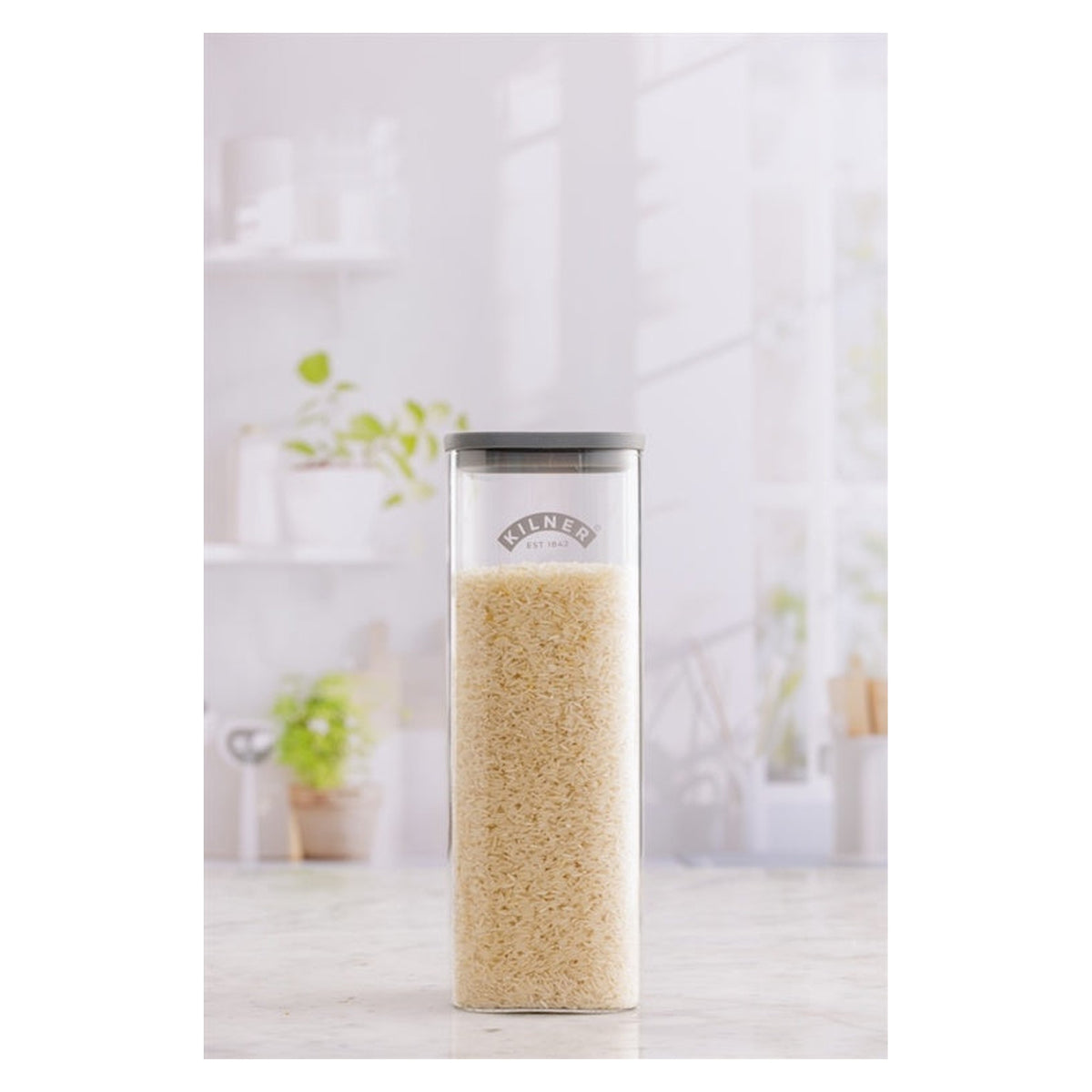 Kilner Fresh Storage square glass jar 2L, view 3