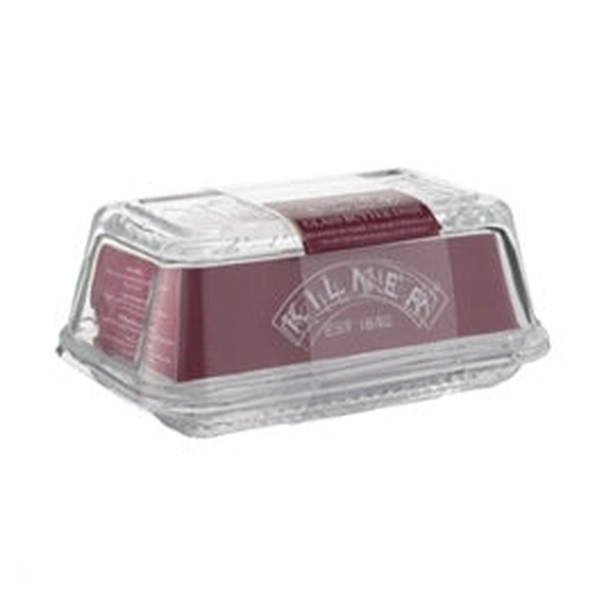 Kilner glass butter dish with lid, view 2