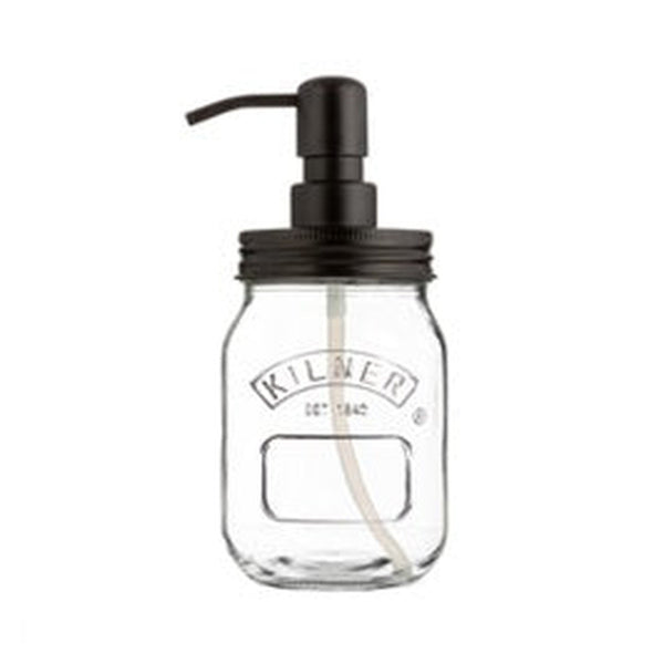 Kilner 500ml glass liquid soap and lotion dispenser