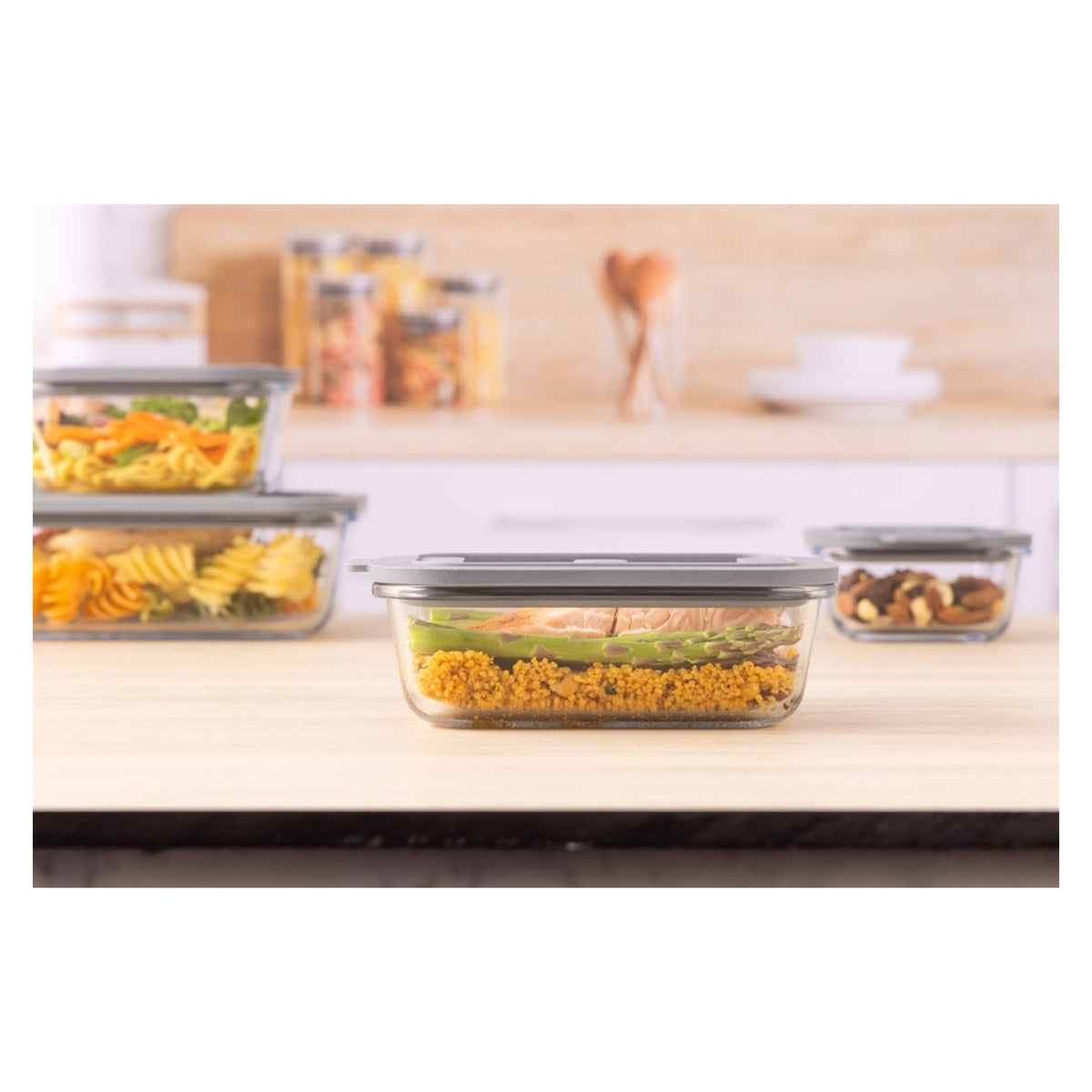 Kilner New Fresh rectangular glass storage 0.63L, view 3