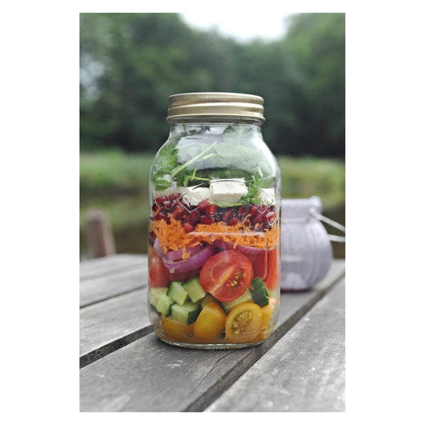 Kilner 1L glass preserve jar with screw top lid