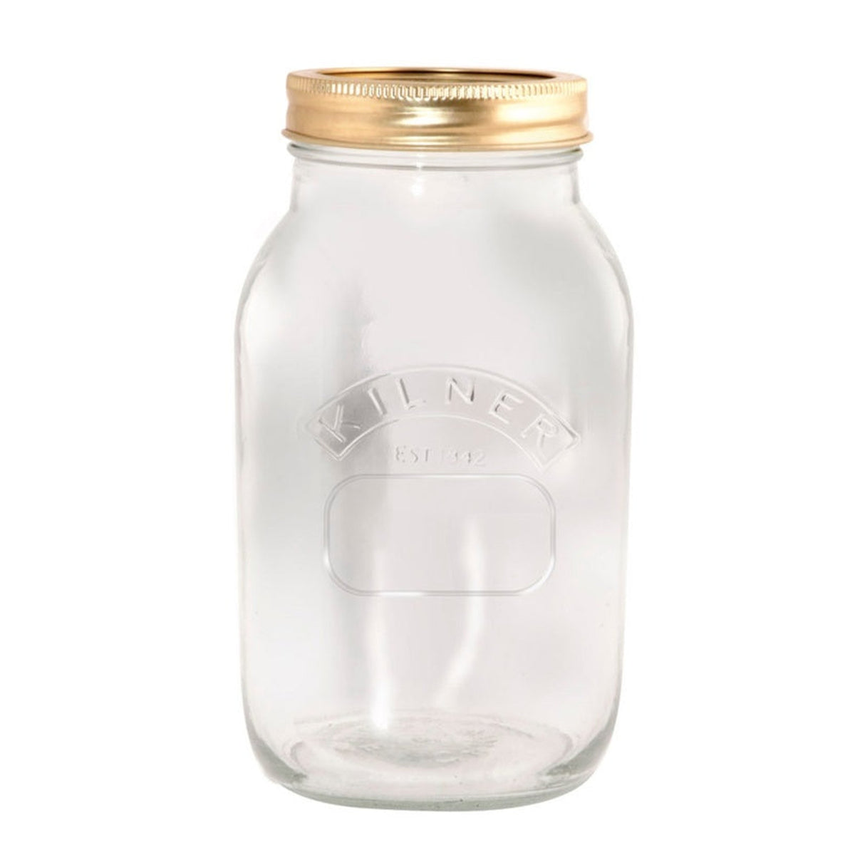 Kilner 1L glass preserve jar with screw top lid, view 4