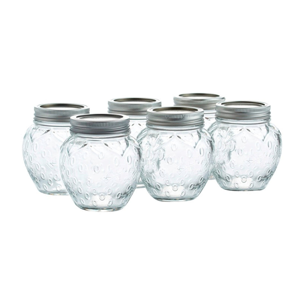 Box of six Kilner strawberry shaped preserve jars, view 3