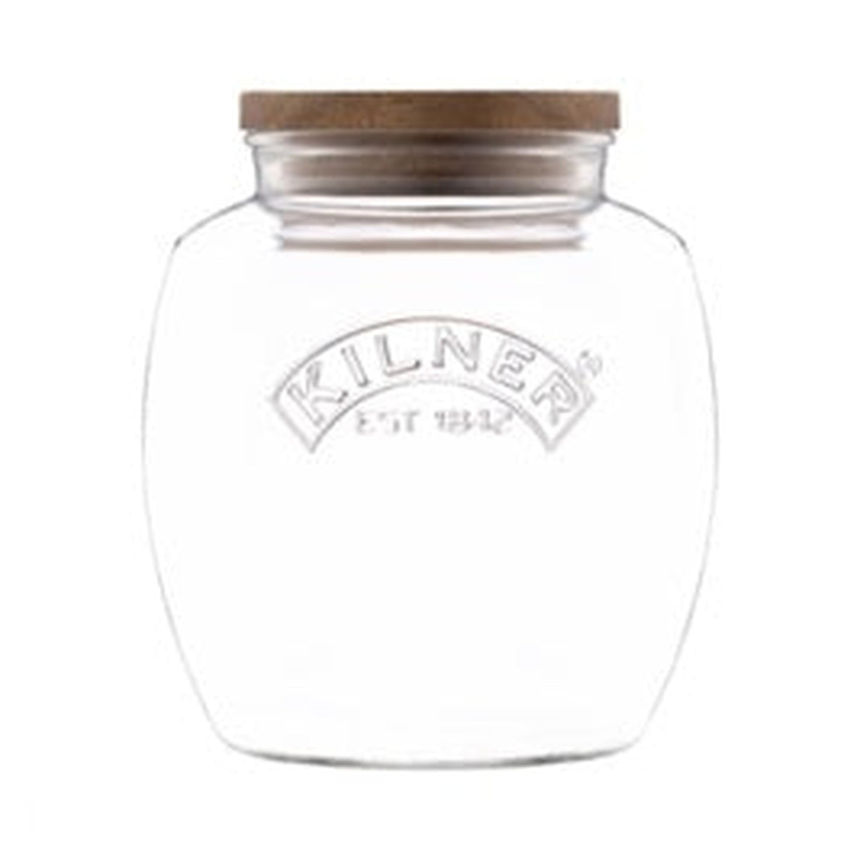 Kilner 2L universal glass jar with acacia wooden lid, view 2